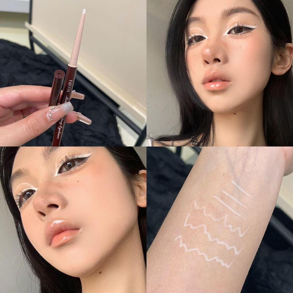 Kamaimei Ультратонкий водостойкий карандаш-подводка для глаз - Защита от пота и размазывания, Естественное определение для начинающих