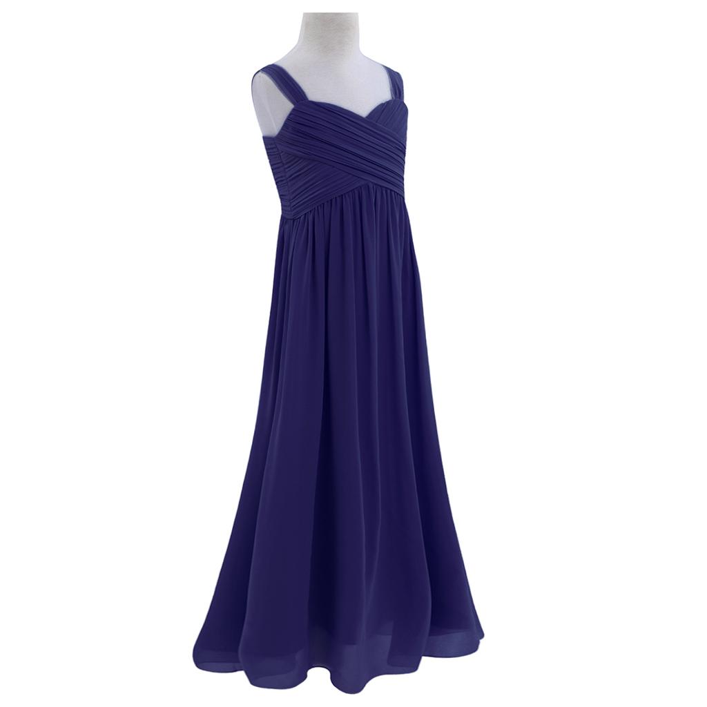 Детское шифоновое платье с бретельками для свадьбы и подружки невесты для девочек, бальное платье для выпускного вечера