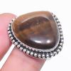 Natural Tiger Eye Gemstone Handmade 925 Sterling Silver Jewelry Ring Size 9 U9e59