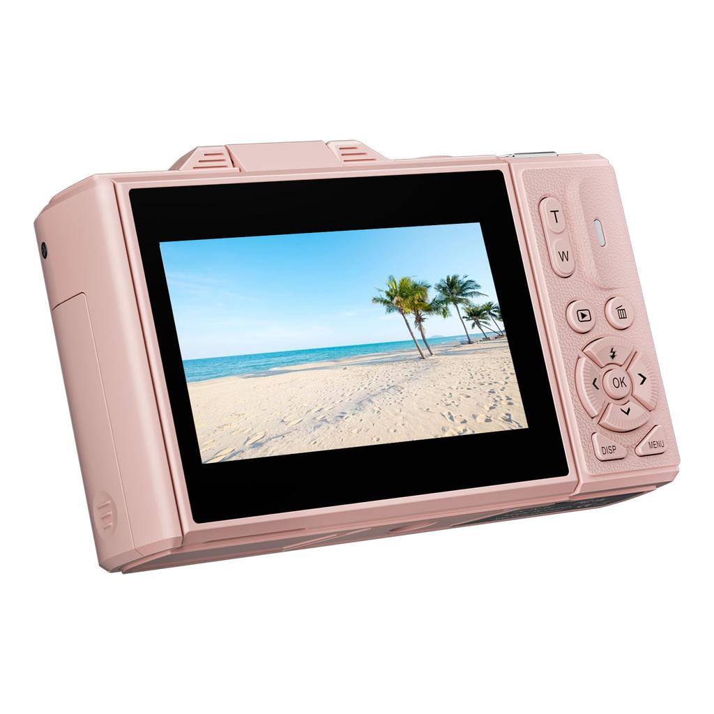 5K 75MP Mirrorless Camera 18X Zoom Auto Focus Digital Camera Anti Shake with 3 Inch Flip Screen Support 256GB Memory
