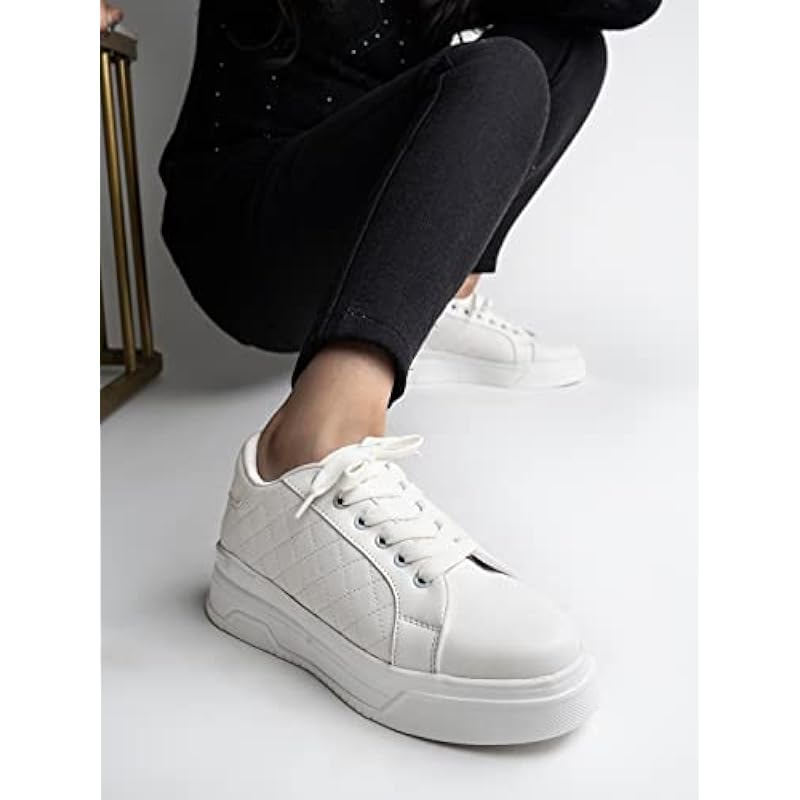 Shoetopia Girls A-36 White Sneaker - 6 Uk (Girls-A-36-White)