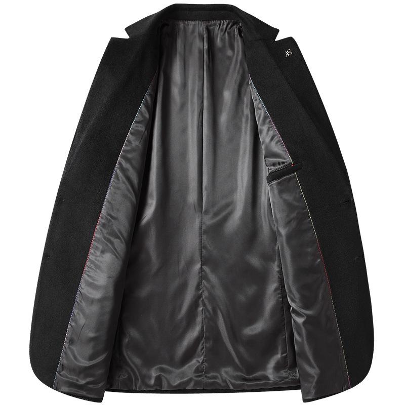 Шерстяной костюм мужской осенне-зимний шерстяной пиджак гладкий шерстяной маленький костюм короткое пальто