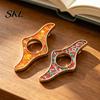Eye-catching Glitter Bookmark Book Page Holder, Thumb Ring Holder for Reading, Smooth Edge Metal Opener Reading Accessory Students Readers
