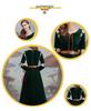 Women's Brave Merida Green Court Long Dress Halloween Cosplay Costume