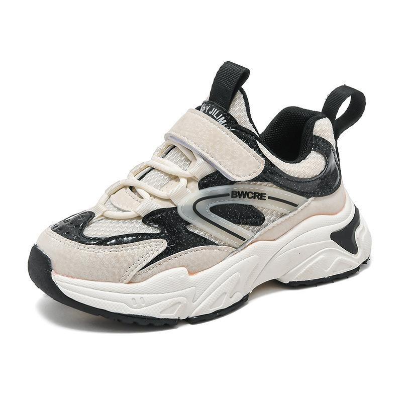 Обувь для папы, модные кроссовки из дышащей сетки для девочек на весну и осень, повседневная обувь для детей среднего и старшего возраста