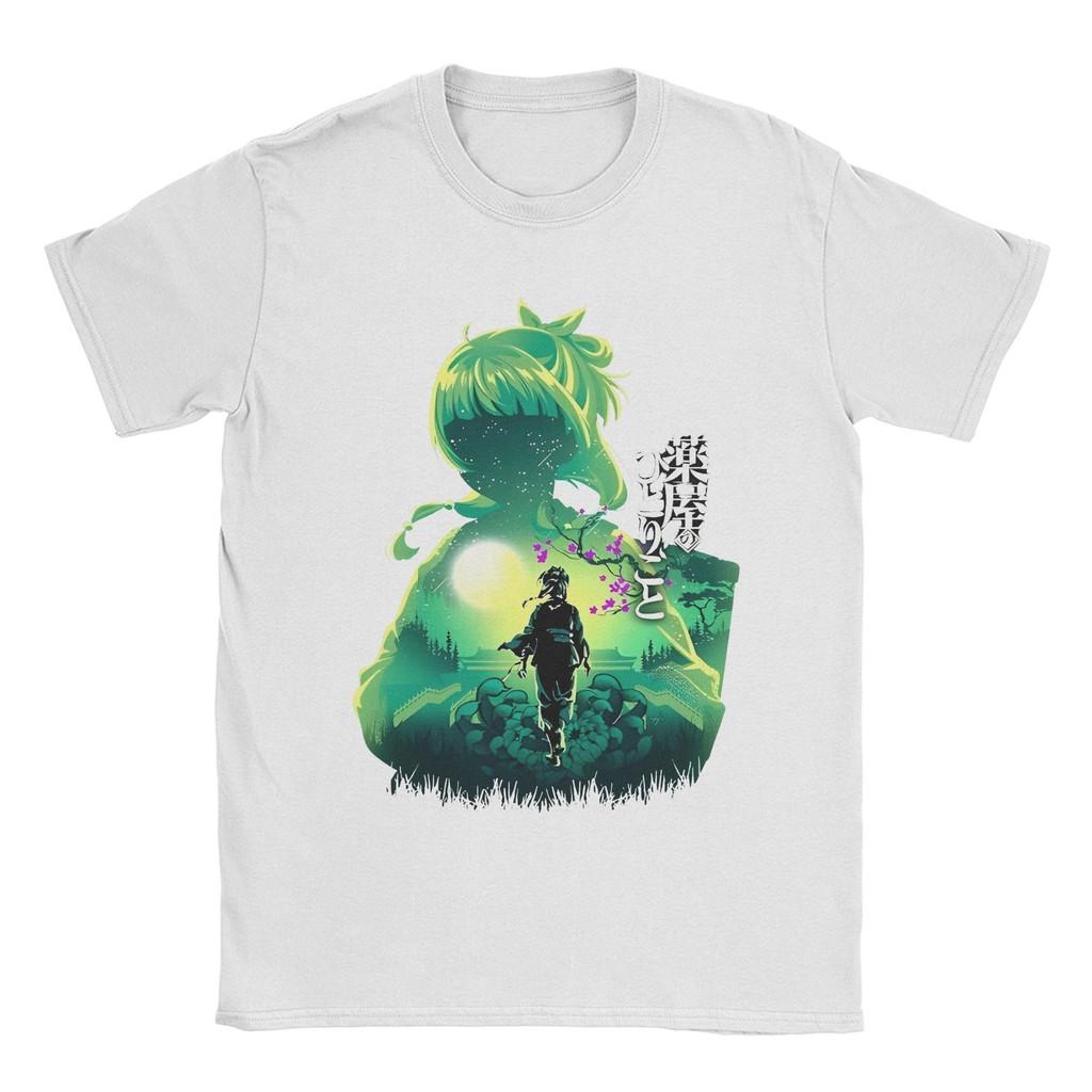 Маомао Дневники аптекаря Мужские футболки Манга Аниме Винтажная футболка Футболка с круглым вырезом и коротким рукавом Принтованный мерч