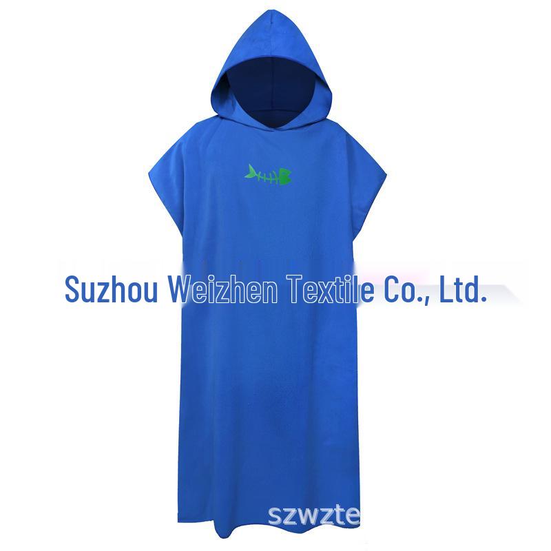 Двустороннее флисовое пляжное пончо: Носимый халат-полотенце для пляжа и дайвинга.