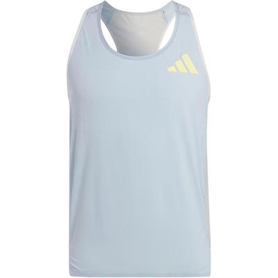 Adizero Promo Running Singlet Stripe Logo Print Quick-Dry Sports Жилет Мужской Топ Синий Серый HZ2548