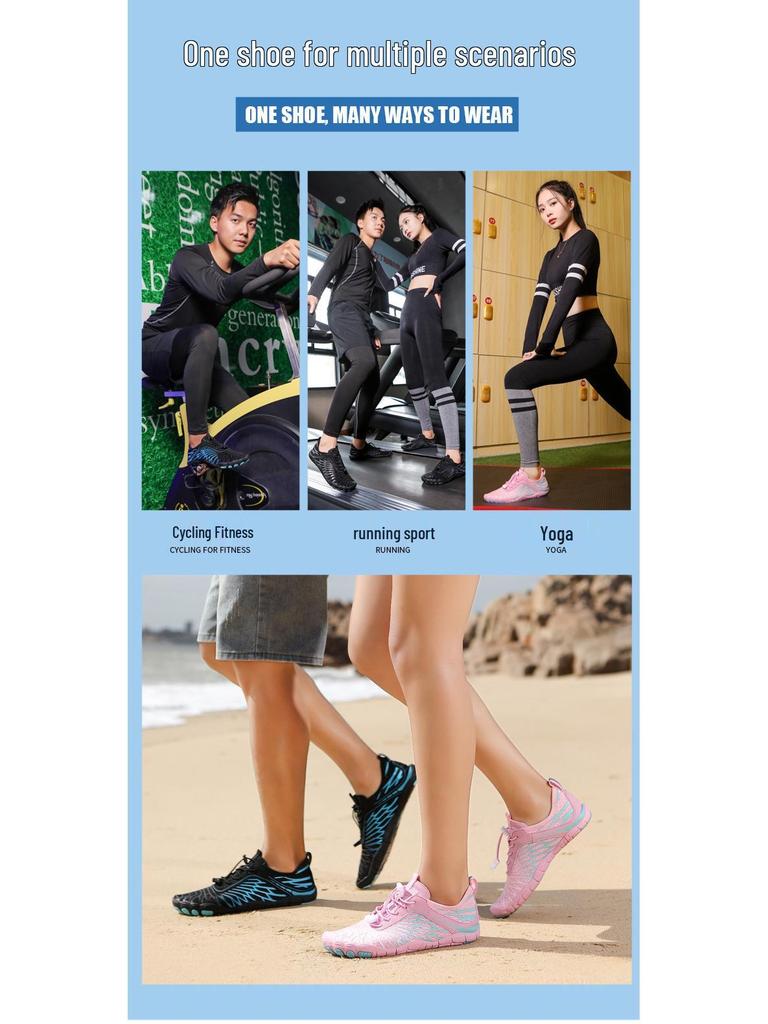 Unisex Spring/Summer Water Shoes - Skin-Friendly & Soft Sole for Swimming, Diving, and Wading