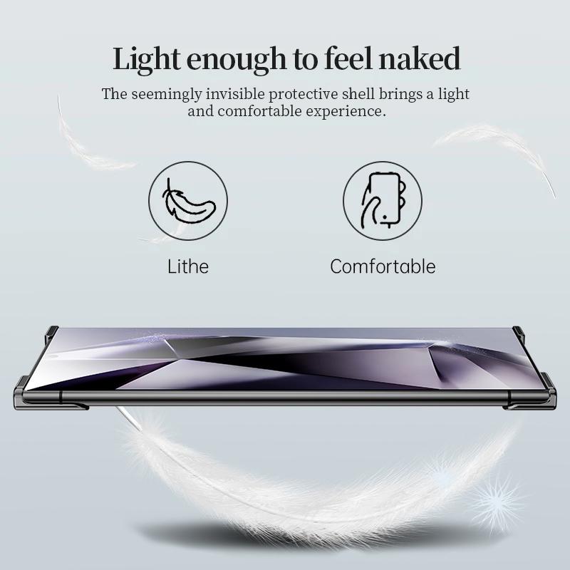 Роскошный нестандартный чехол-бампер из алюминиевого сплава для телефона Samsung Galaxy S25 S24 S23 Ultra Plus, защитная пленка для объектива, ударопрочный металлический чехол