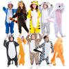 Kigurumi Sharks Wolf Onesie Kids Unicorn Tigers Koalas Pajamas For Children Animal Cartoon Sleepers Costume Cosplay Girls Licorne Jumspuit