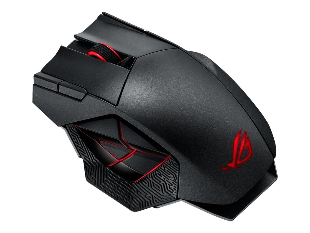ASUS Mouse for MMO Gaming with 6 Buttons On the Left Side ROG SPATHA High-end Wireless/wired L701-1A