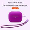Earphone Protective Cover Stain Resistant Anti-scratch Reversed Charging Hole Wireless Earphone Protector with Lanyard for AirPods Pro 2 2022