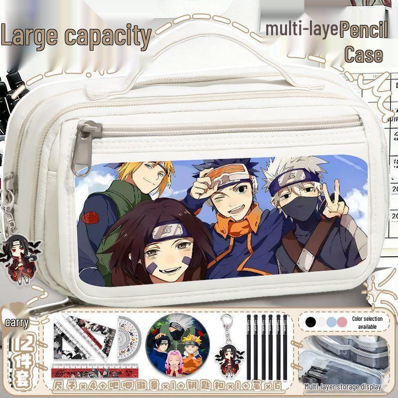 Большой пенал Naruto для учеников начальной и средней школы – Портативная и ценная пеналь для мальчиков и девочек