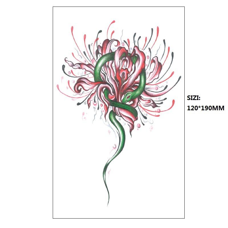 Девятихвостая лиса с другой стороны, цветок, цвет, вода, переводная имитация татуировки, рука, половина руки, татуировка, наклейка на спину