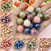 Высококачественные круглые 20 шт. материалы из бисера для изготовления браслетов и сережек акриловые ювелирные изделия глазурованный золотой порошок DIY ювелирные аксессуары свободные бусины 16 мм