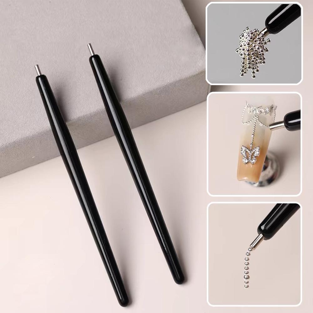 About 3000 Pcs Pearl+steel Balls Set Nail Charm White Half Round Pearl 1/1.2mm Steel Ball DIY Fairy Nail Art Jewelry Accessories