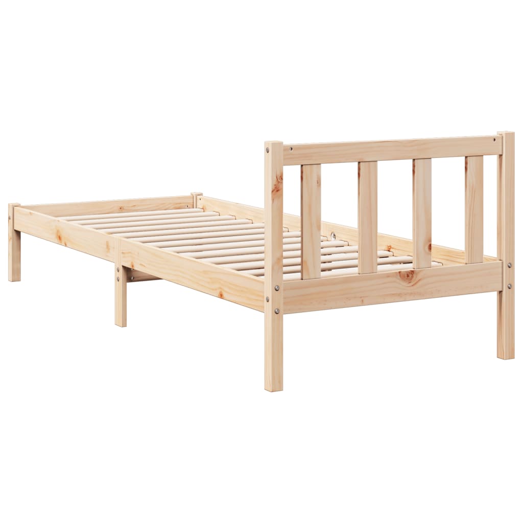 Vidaxl Dłuższe Łóżko Bez Materaca, 90X220 Cm, Lite Drewno Sosnowe