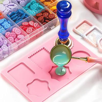 Сургучная печать, силиконовая форма, коврик нескольких размеров, сургуч, коврик для уплотнения, исправление формы, конверт, приглашение, инструмент для создания формы «сделай сам»