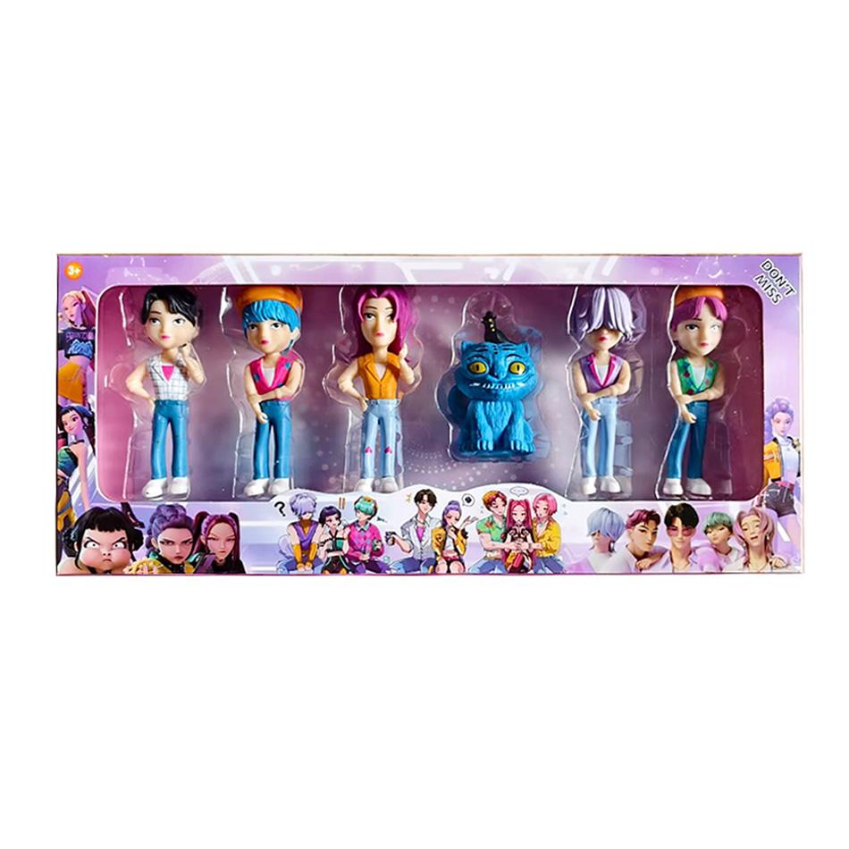 Аниме Kpop Охотники на демонов Охотник на ведьм Мальчики Высокая внешность ПВХ Кукла Куклы Группа мальчиков Декоративная кукла Праздничные подарки В коробке