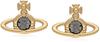Серьги Nano Solitaire из латуни с фирменной КОРОБКОЙ и бумажным пакетом [Vivienne Westwood] 62010037/02R191 Женские [Товар]