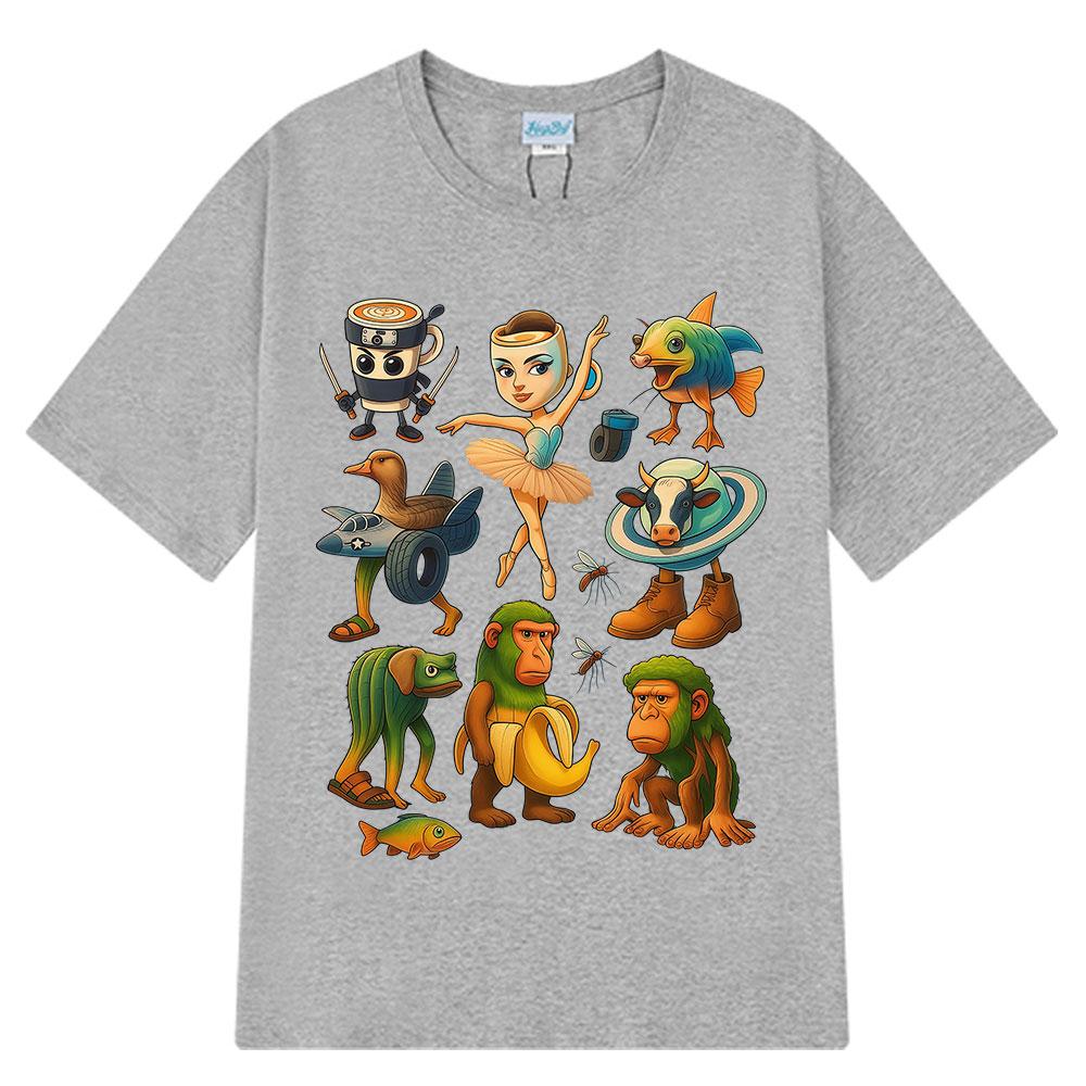 Italian Brainrot Funny Meme Graphic Tshirt Tralalero Tralala Tung Tung Tung Sahur Ballerina Capuchina Brr Brr Patapim T Shirts