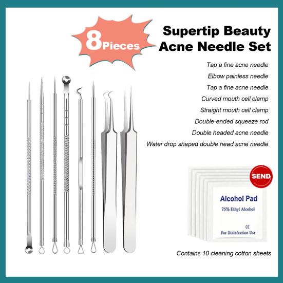 1 шт./3 шт./5 шт./8 шт. ультратонкая игла от прыщей, точный инструмент для удаления угрей, антикоррозийная игла от прыщей из нержавеющей стали