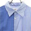 Неиспользованная VAST222 19ss сделано в Японии полосатая рубашка с длинным рукавом 2 синяя мужская б/у