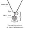 Stone Paved Heart Shaped Necklaces Bling Bing Hip Hop Necklaces Iced Out Pendant  Couple Gifts