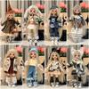Зимний комплект одежды для BJD куклы, 6 предметов: Пальто и платье для куклы-призрака Мамы 30 см