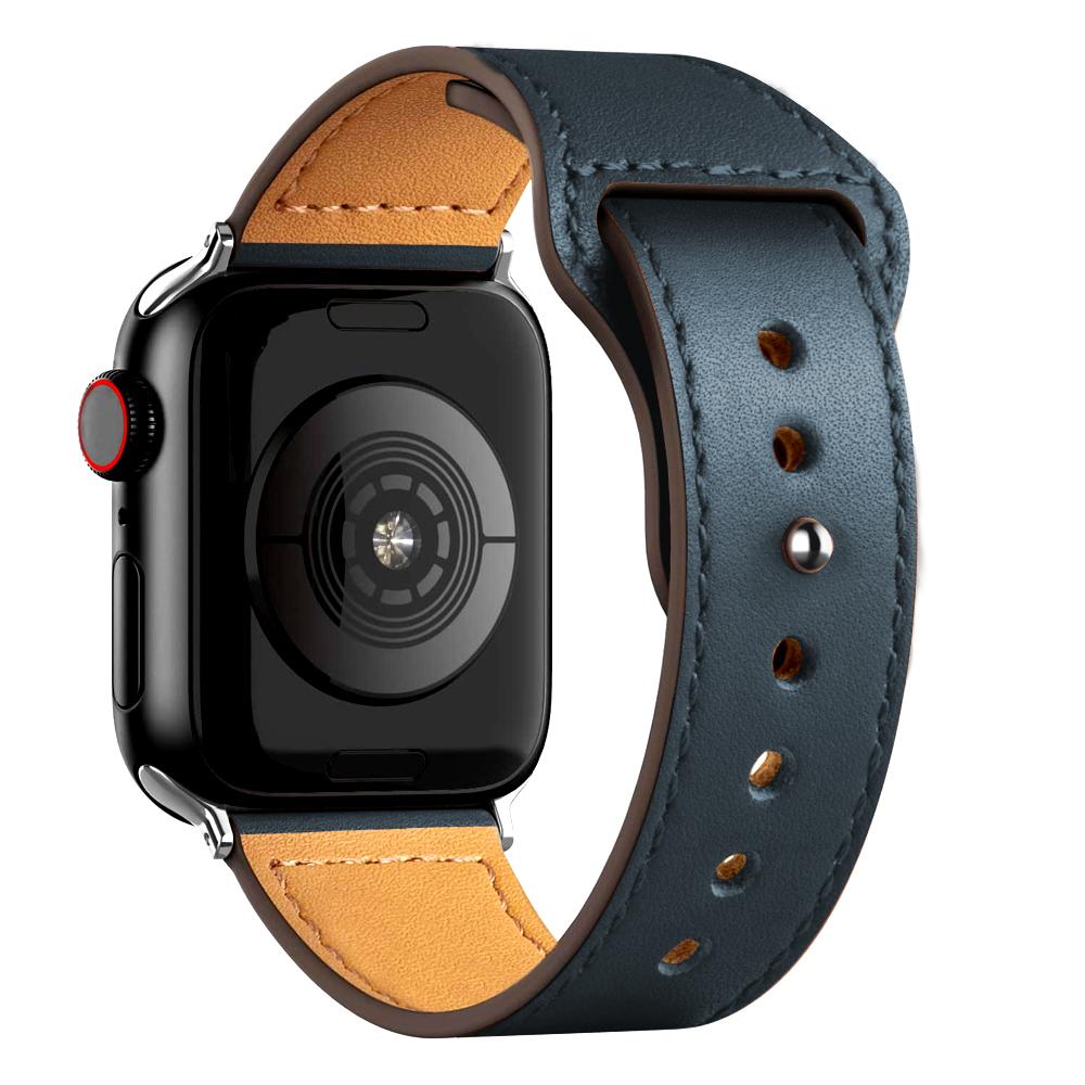 Leather strap For Apple watch band 44mm 45mm 49mm 40mm 42mm 46mm wristband correa bracelet iWatch series 8 9 10 11 SE 7 Ultra 3