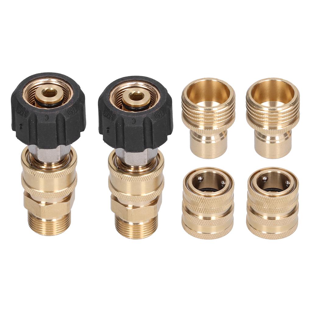 Комплект из 8 шт. переходников для мойки высокого давления, латунный комплект быстроразъемных соединений