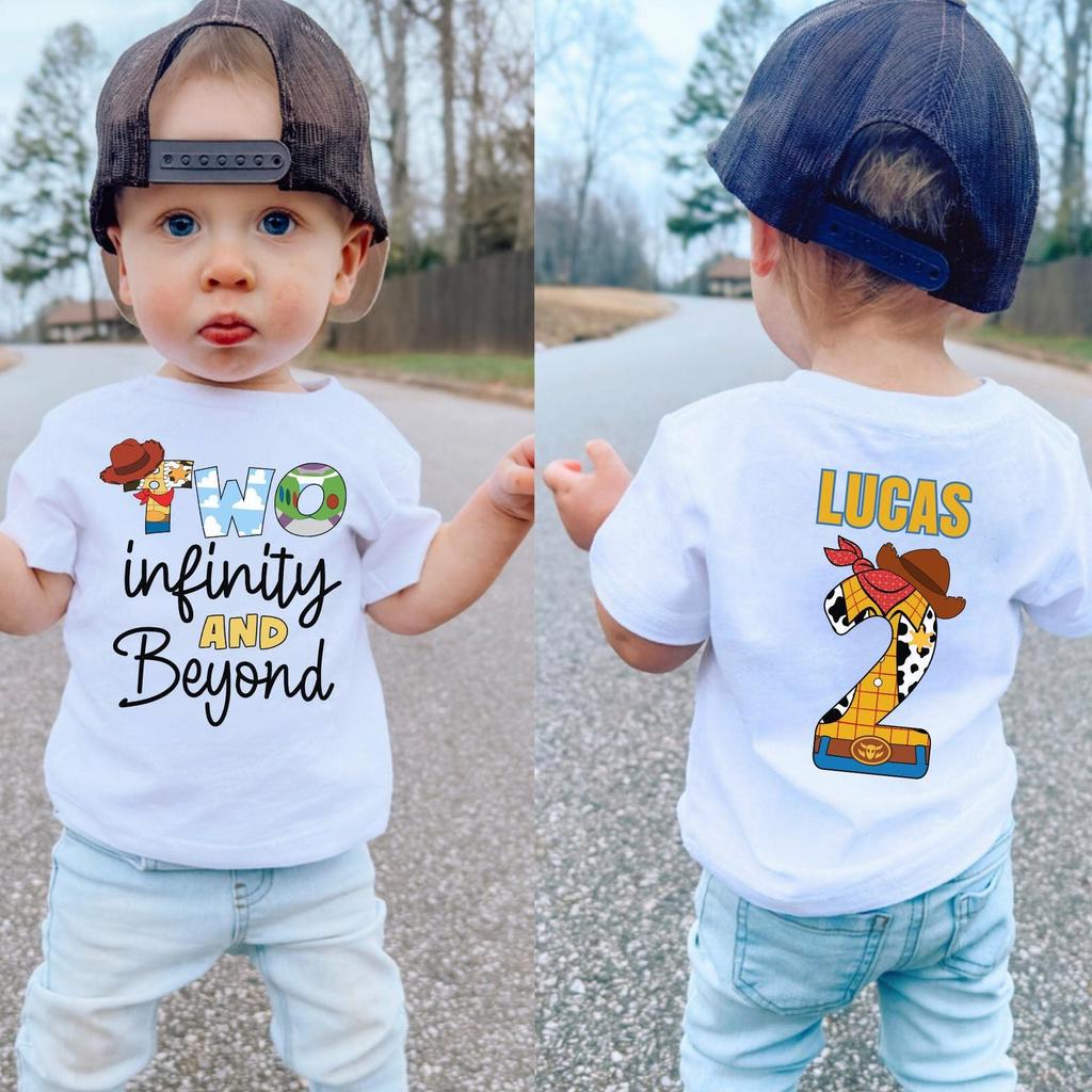 Personalized Two Infinity Beyond and Birthday Shirt, Toy Story Toddler Birthday Shirt, Custom Name 2nd Birthday Shirt, Disney Birthday Shirt