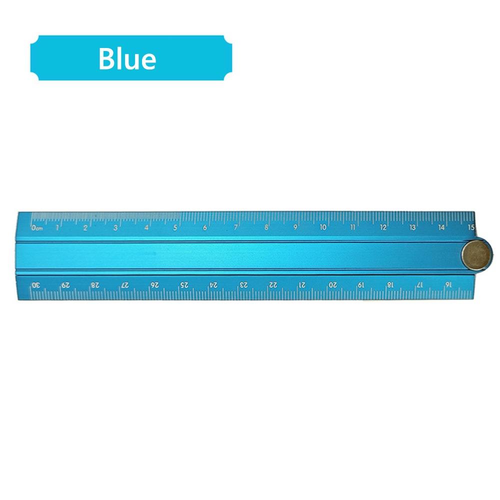 Aluminum Alloy Folding Ruler 30cm Metal Ruler High Quality Stationery Ruler  Students