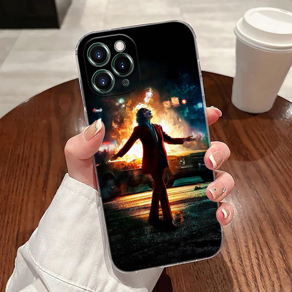 Крутые Джокеры Клоун Прозрачный Чехол Для Телефона Для iPhone 17 Pro Max 17E 11 12 13 14 15 16 Pro Max 15 Plus 17 Air 16E 7 XS Мягкий Чехол