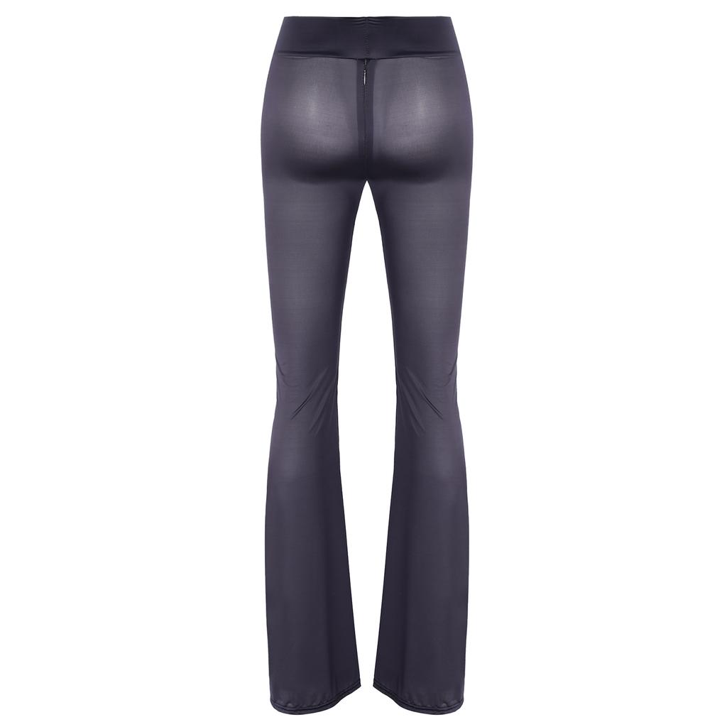 Женские полупрозрачные расклешенные брюки с высокой талией, широкие брюки-клеш, леггинсы для тренировок, занятий йогой, танцев, выступлений