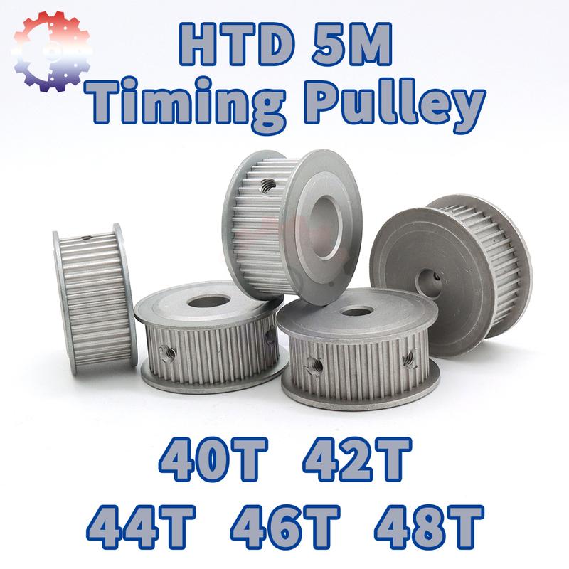 HTD5M Timing Pulley 40T 44T 45T 48T 5M Belt Pulley 40teeth 44teeth 45teeth HTD5M Pulleys 48teeth Synchronous Wheel HTD 5M Pulley
