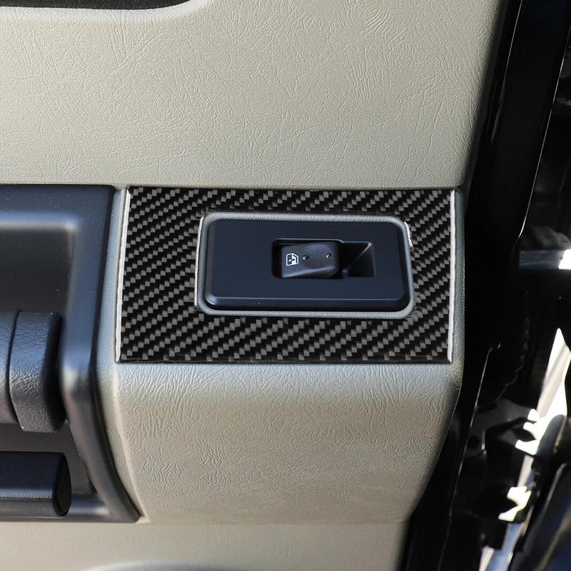 Для Hummer H2 2003-2007 2012-2018 Наклейки из настоящего углеродного волокна Рамка панели управления стеклоподъемниками Автомобильные аксессуары Декоративные элементы интерьера
