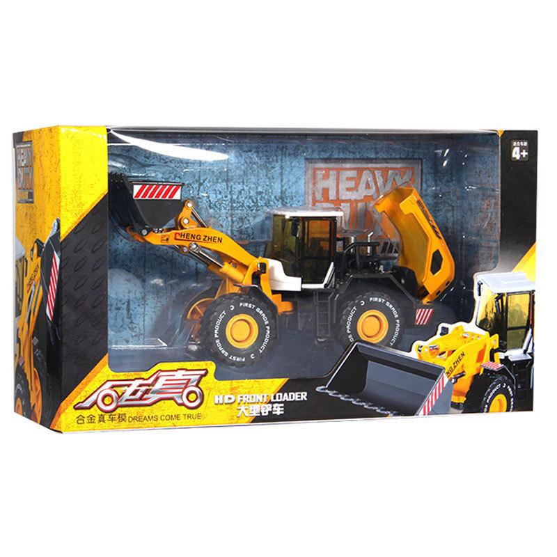 1/50 Toy Model Toy Simulation Engineering Vehicle Model Engineering Large Forklift Metal Inertia Children's Toy Car