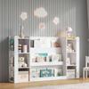 Children's shelf, picture book shelf with storage space, children's bookshelf, wooden furniture for children's room, white, 140 x 30 x 95 cm