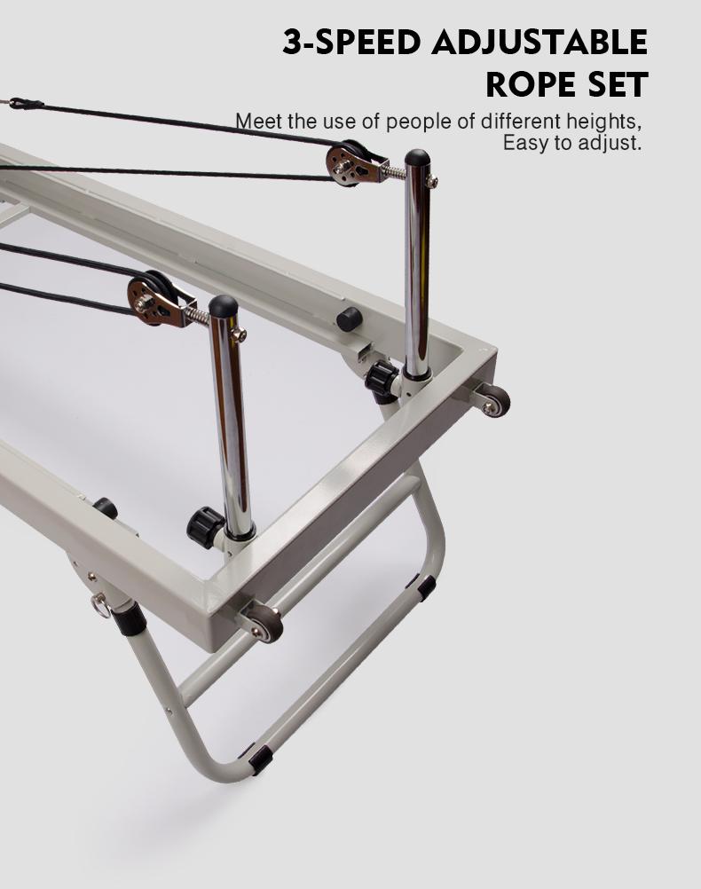 Большой складной пилатес-реформер Оборудование Основная йога-кровать Домашний фитнес Потеря веса Сталь АБС Стали Материал Машина для пилатеса