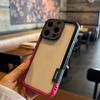 Бамперный чехол для iPhone Xr X Xs Max Контрастный цвет Защита объектива ПК чехол-обложка для iPhone 11 12 13 14 15 16 Pro Max 7 8 Plus
