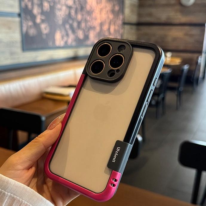 Бамперный чехол для iPhone Xr X Xs Max Контрастный цвет Защита объектива ПК чехол-обложка для iPhone 11 12 13 14 15 16 Pro Max 7 8 Plus