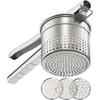 Large 15oz Potato Ricer, Stainless Steel Ricer for Mashed Potatoes, Potato Masher Kitchen Tool with Ergonomic Handle, Press and Mash Kitchen Gadget