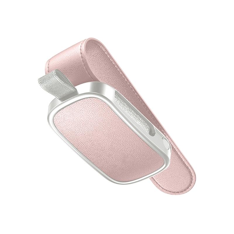 Magnetic Leather Eyewear Holder Sunglass Clip Suitable For Car Visors Secure ABS PC Design Easy Installation Universal