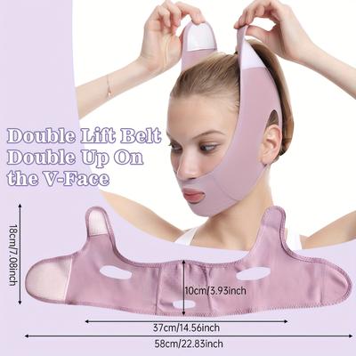 Подтягивающий пояс для лица V-Line, охлаждающий ремень для сна, маска для подбородка Chin Up от двойного подбородка, укрепляющая и подтягивающая кожу, без запаха, с резинкой для сна