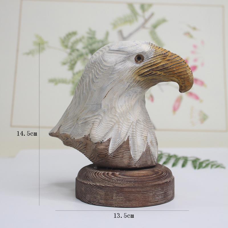 Искусственная скульптура животного Резьба по дереву Голова животного Тигр Лев Резьба по дереву Поделки Сосновые украшения Аксессуары для домашнего декора