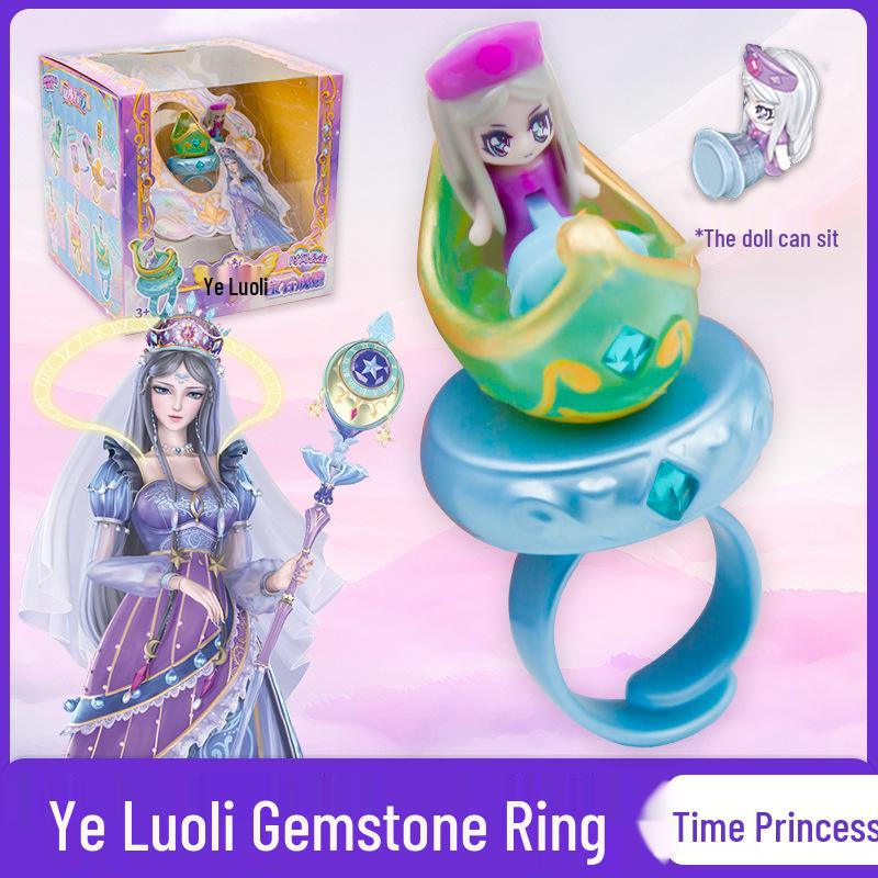 Ye Luoli Ice Princess Jewelry Set: Gem Bracelet & Love Ring - Girls' Toys & Gifts
