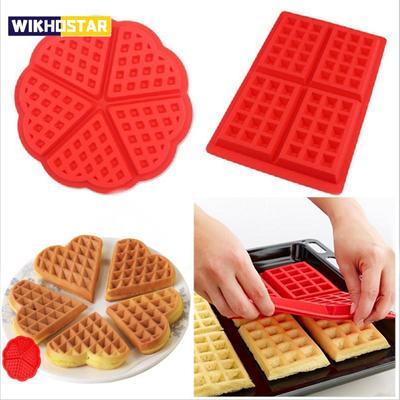 Пищевая силиконовая форма для вафель «сделай сам», форма для торта, антипригарная силиконовая форма для выпечки, набор кухонных форм для выпечки, вафельница