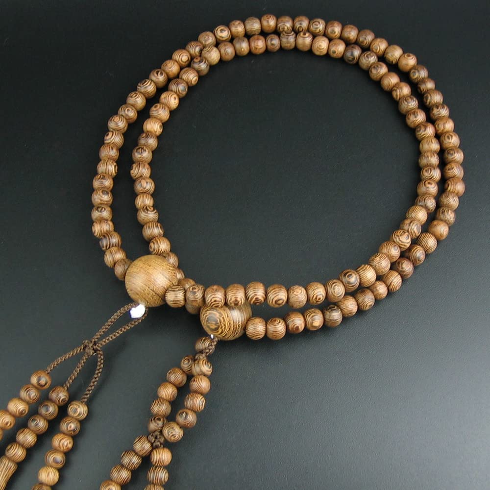 Myorenka Buddhist Prayer Beads for Nichiren Buddhism, Men's and Women's, 108 Beads, Ironwood, Tagaya, Brahma Tassel, Buddhist Prayer Beads, Buddhist